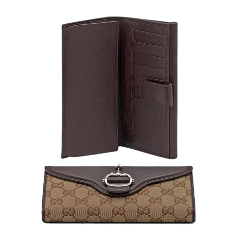 Brun Gucci Continental Portefeuille Détail Mors